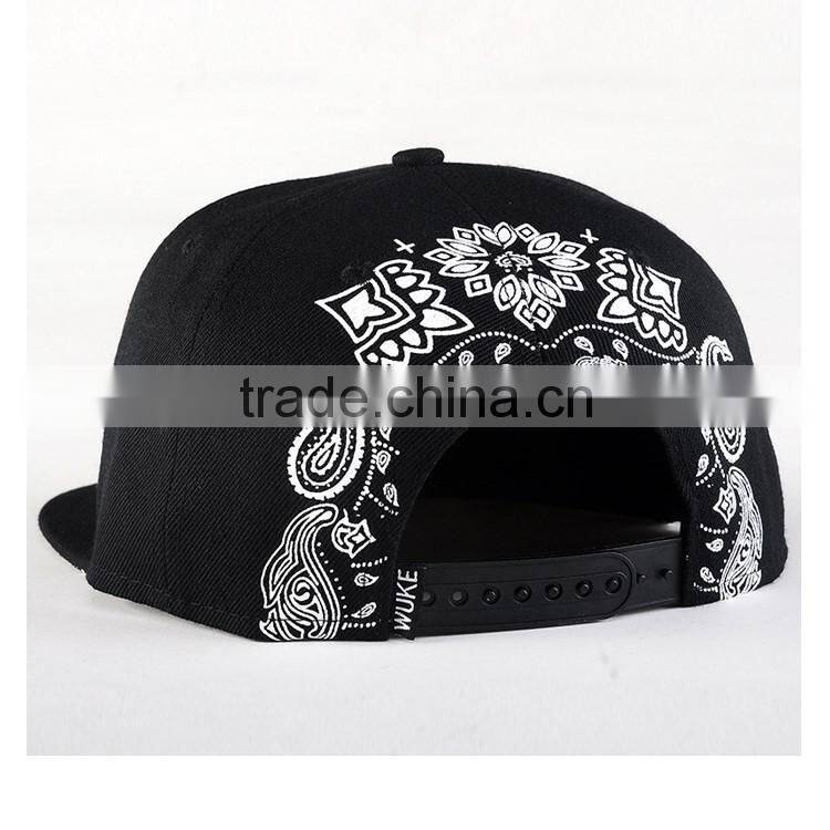 Custom design 5 panel Embroidered snapback hat