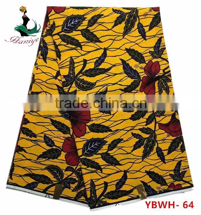 2016 African Wax print fabric hot selling ankara super wax hollandais