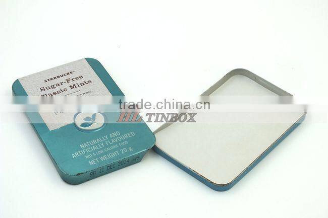 Rectangular Candy Peppermint Tin can with Slid Lid
