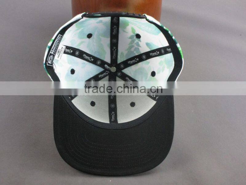 Customer high quality 6- panel snapback hat with 3D Embroidered Patch