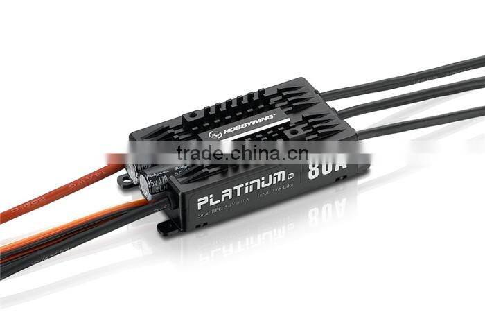 Hobbywing RC Aircraft System Platinum 60A V4 Brushless ESC Higher Driving Efficiency Longer Flight Time Lower ESC Temperature