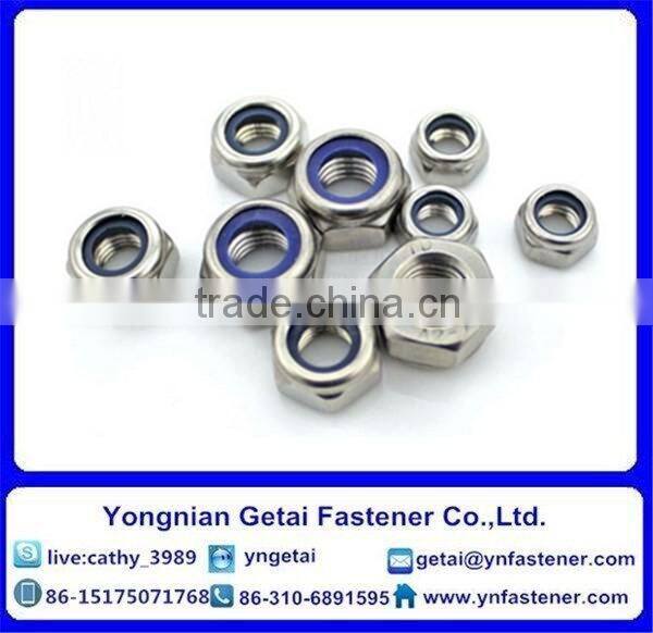 DIN6926 M3-M10 carbon steel flange nylon nut
