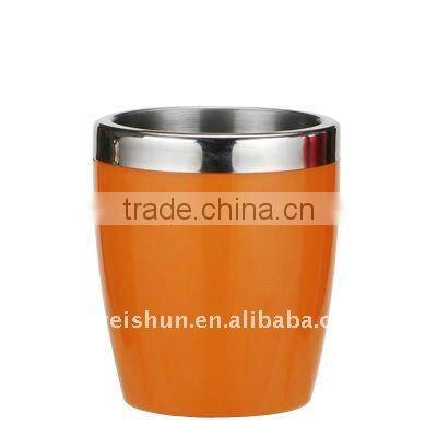 colorful double-wall stainless steel ice bucket with lid