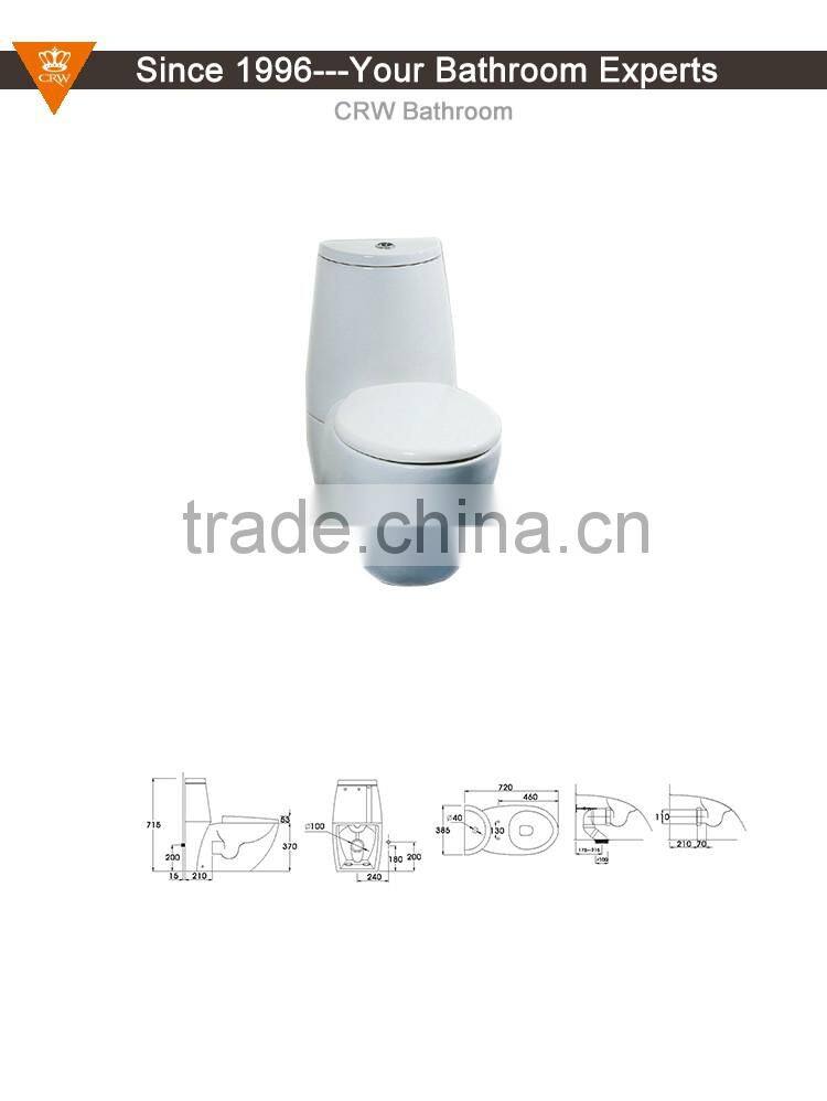 CRW Bathroom Two Piece Ceramic Toilet Bowl