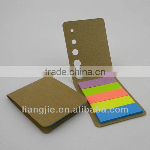 Recycled Notepad with Colourful Neon Strips Sticky Pad