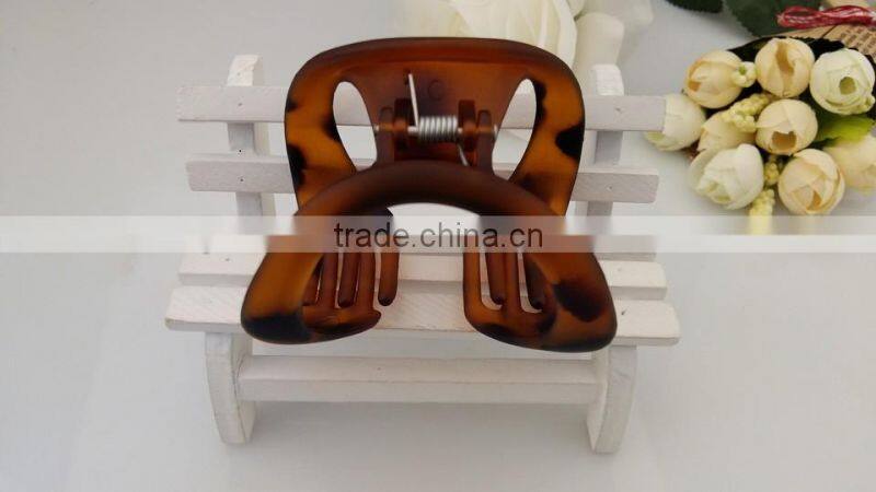 Ladies Black brown Plastic Butterfly Style Hairpin Hair Claw Clip Goody Claw Clip Curved Pack of 3