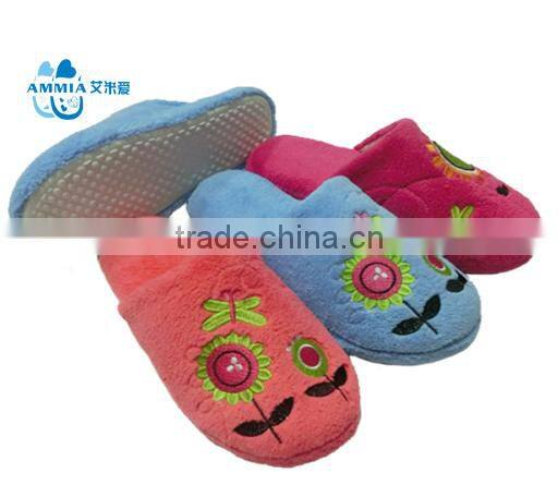 OEM Lady woman winter terry warm soft TPR cheap gift slippers