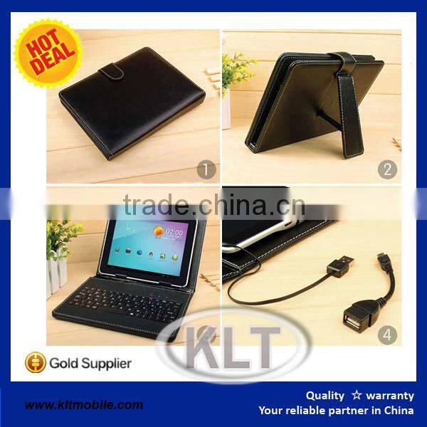 OEM 7,8,9,9.7 10 inch Universal Tablet Case , leather tablet keyboard case, Plastic USB keyboard tablet case