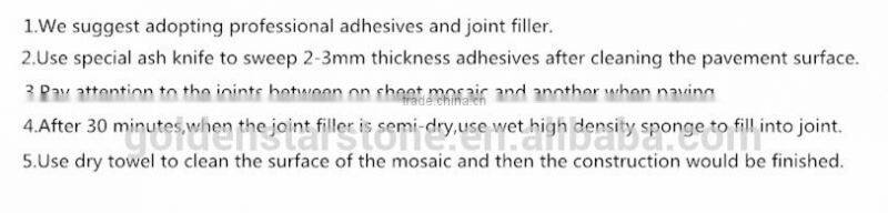 Coffee crystal mosaic glass tile and slate mix for sunny europe