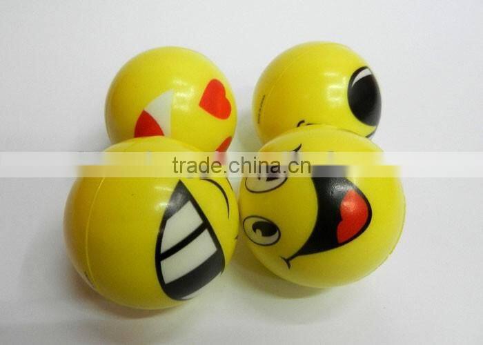 face one side children toy balls Soft anti stress ball,PU foam Ball