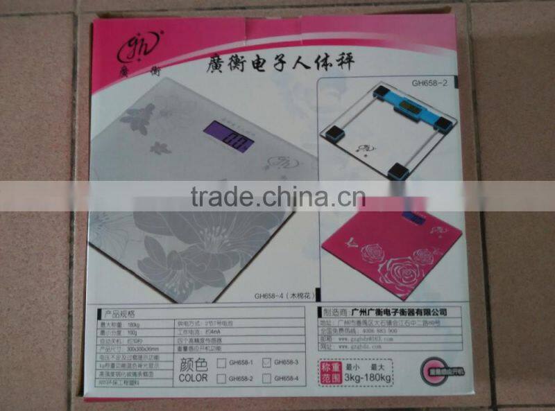 Household Digital Body Weighing Scale /Electronic glass personal body weight bath scale