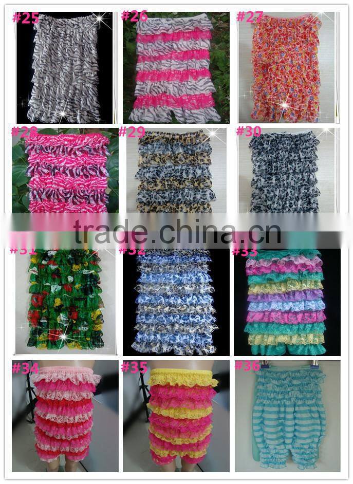 Cute Colorful Baby Strapless Lace Ruffles Petti Rompers Baby Girls Cheap Rompers Lace Ruffles Rompers With Bows Sleeping Wear