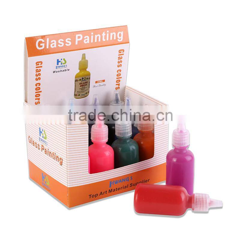 Non-toxic Kids DIY 30mlx12 Colors Glass Paint