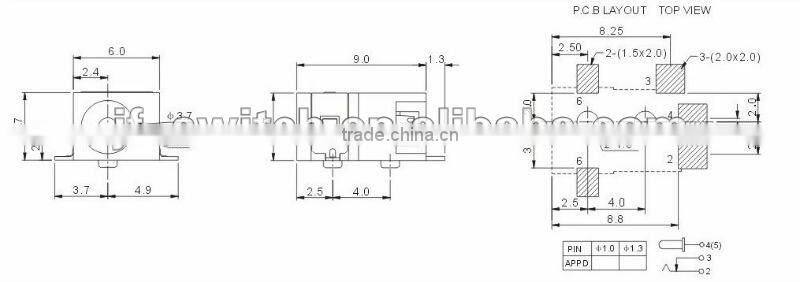 DC-041B-SMD dc jack switch
