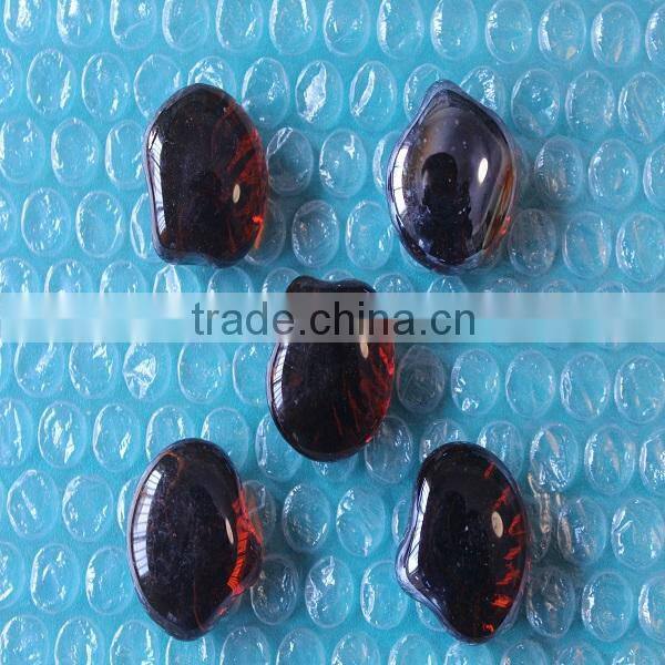 conch pattern blue colour glass stones