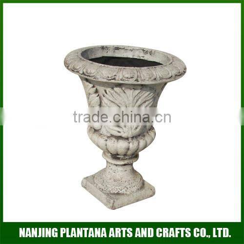 resin vase poly resin urns with sand powder surface