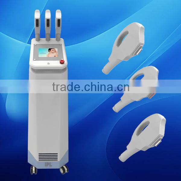 Promotion !!! Newest Professional multifunction beauty equipment 3 handles (SR,HR,VR) e light ipl rf skin rejuvenation