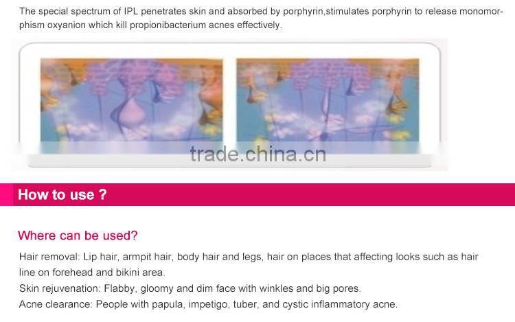 Home use IPL epilator device/ipl acne clean Professional 2016 Bikini Permanent Removal System IPL Laser Hair Removal device For