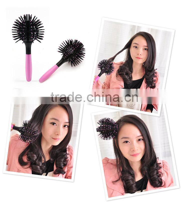 3D Hair Curl Brush Ball Style Blow Drying Detangling Heat Resistant Hair Comb