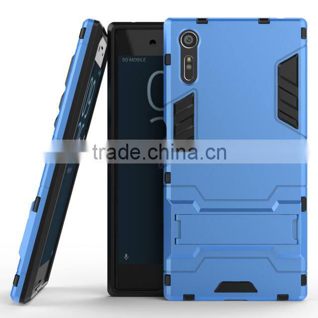 GVC Slim Hard Phone Case Robot Armor Hybrid Back Cover for Xperia XZ Compact For Sony Xperia Z5 FOR TRANSFORMER CASE KICKSTAND