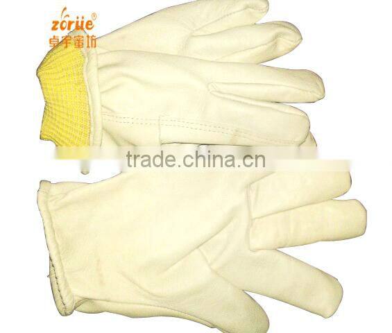 sheepskin palm and cottom sleeve beekeeping glove