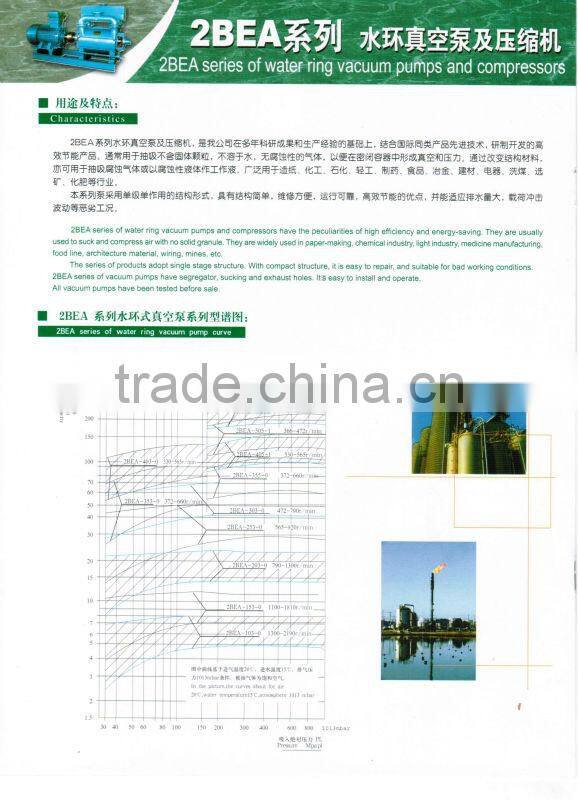 2BEA series liquid ring water ring vacuum pump for chemical industry