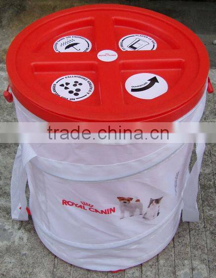 pet food container with plastic covers
