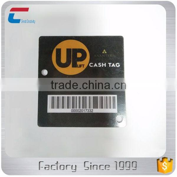 Plastic Key Tag Cards Keychain Tag with Different Sequential Barcode number