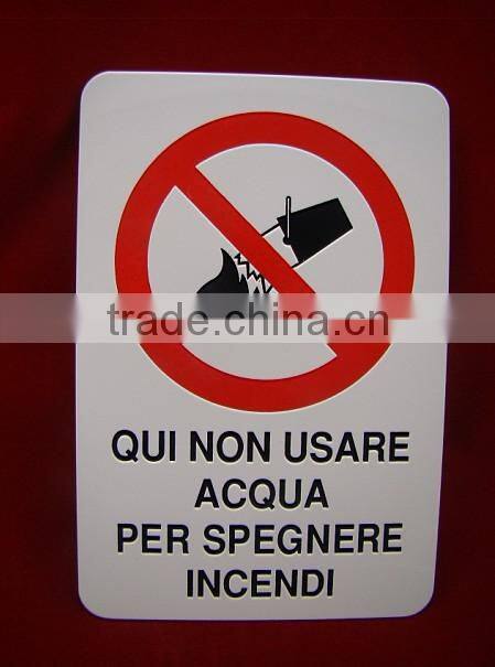 Prohibition caution warning sign