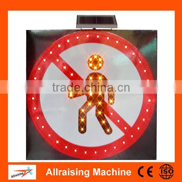 Solar LED Pedestrian Prohibit Sign Road Sign