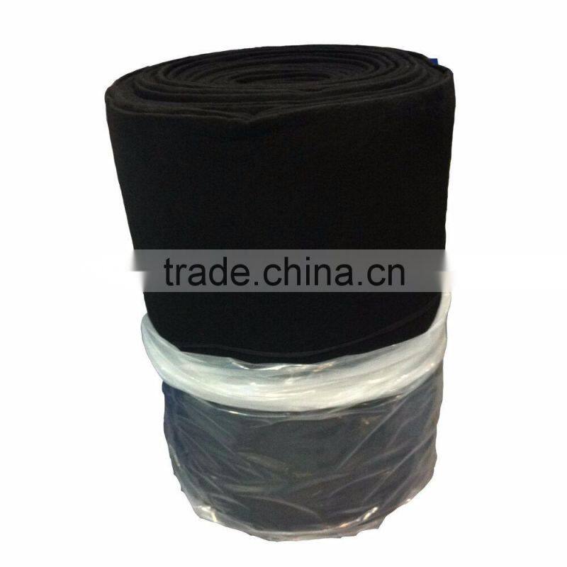 Eco-friendly polyester activated carbon cloth for air / water / oil filtration /charcoal filter cloth on sale