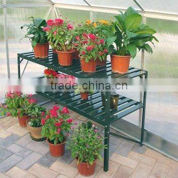 Aluminium Greenhouse Staging with15 Plastic Seed Trays HX56313-5