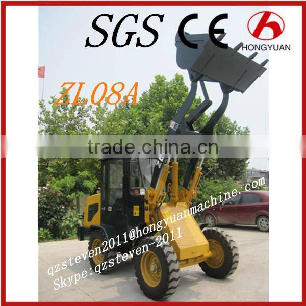 CE certificate 0.8T small agricultural wheel loader