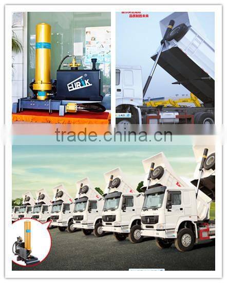 multistage/plunger hydraulic cylinder for dump trucks