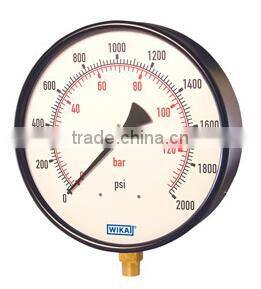 Bourdon Tube Pressure Gauges Large Diameter Industrial Gauge Type 211.11 - Brass Wetted Parts Type 231.11