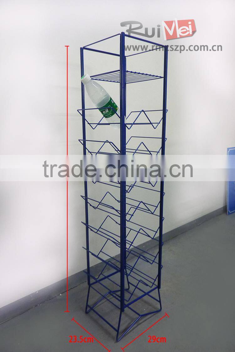 Solid metal 8-tire mineral water display holder