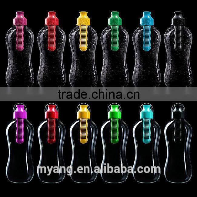 USA design Water Bottle With Filter Sport Water Plastic Bottle Active Carbon Filter Bottle/ Recycle carbon water filter bottle