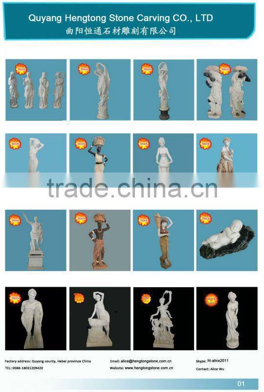 Woman Statue Stone Carving Garden Light