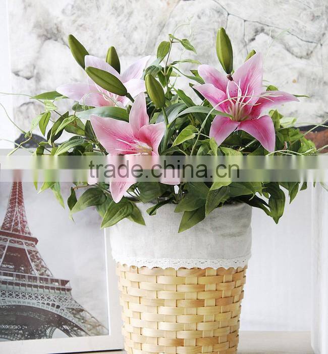 Wholesale table wedding decorative artificial lily flowers