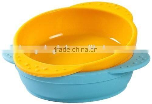 kid toddler snack fruit salad bowl containe shatterproof food grade silicone
