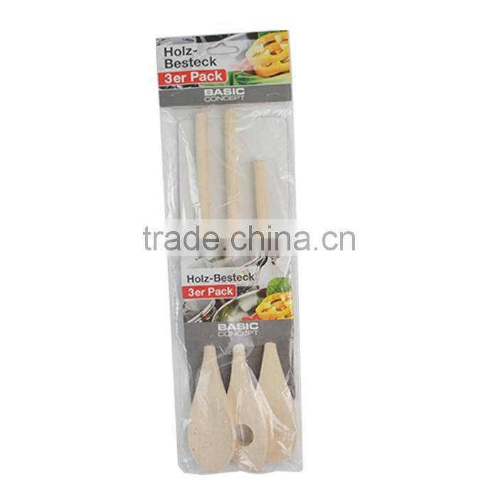 Wooden Spoon Set - 3 Spatula 12 inch Cooking Utensils- Wood Kitchen Tools Best for Nonstick Pans and Cookware