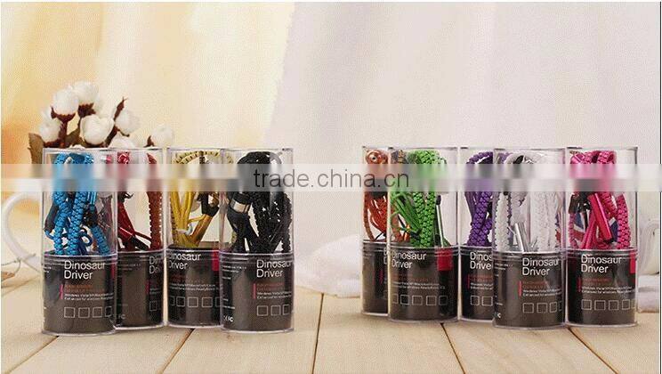 Creative Zipper Metal Earphone OEM luminous Earphones