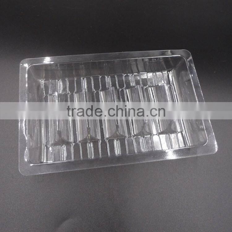 Clear blister disposable for medical vial packaging tray