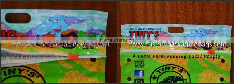 fruit plastic packaging bags with slide zipper