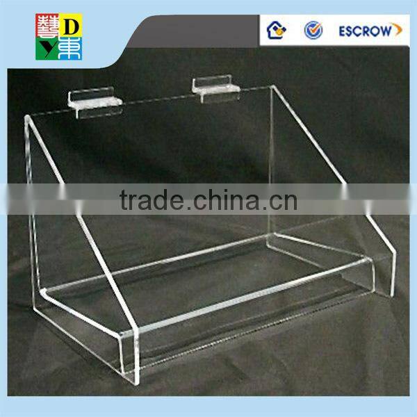 High quality floor stand acrylic black poster display rack/modern design acrylic brochure display rack made in China low price
