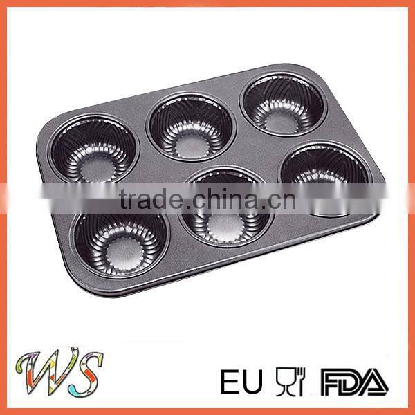 6 Cups Sock Shape Carbon Steel Shaped Baking Pan