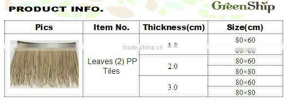 High quality good flexibility synthetic thatch for Decorations_ GreenShip