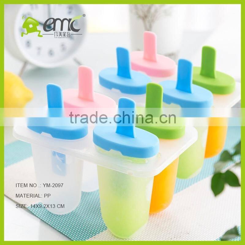 Wholesale Creative Homemade Custom Food Grade Plastic Ice Popsicle Mold, plastic ice cream molds