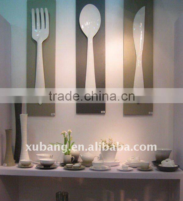 with ribbon design printing canvas decorative wall art