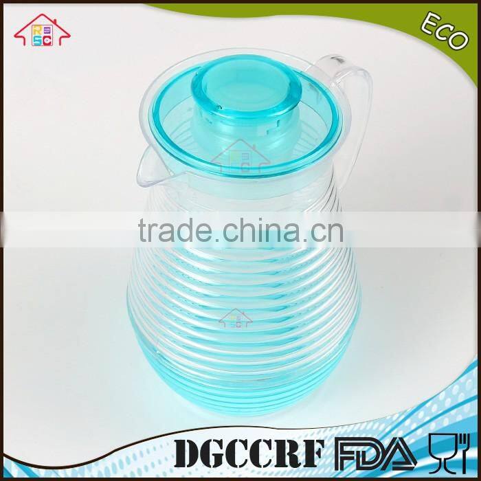 NBRSC set of 5 piece plastic ps cold water kettle spiral drinking water jug tea pot water jug with cups